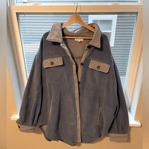 Newbury Kustom Blue Fleece Shacket